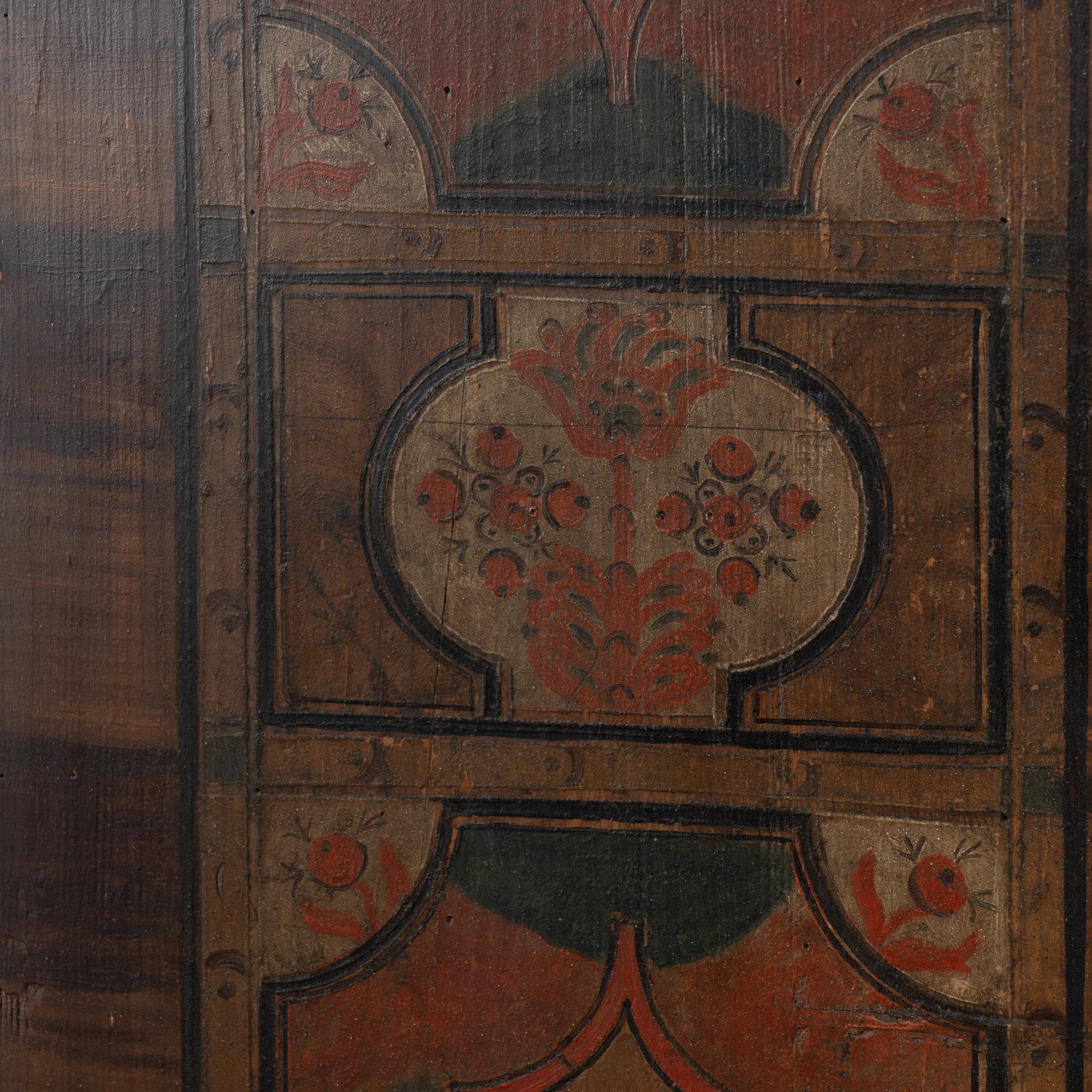 Armadio a due ante dipinto originale del XIX secolo, Ungheria in vendita 2