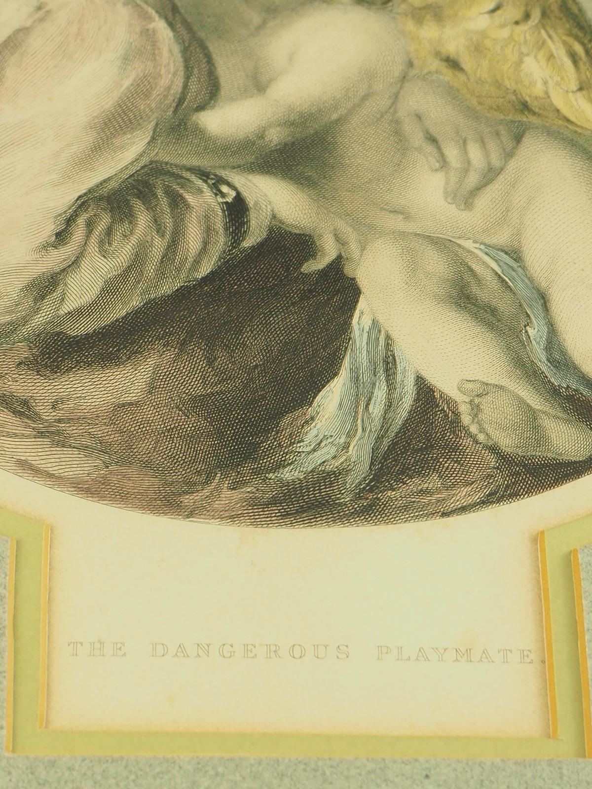Originaldruck „The Dangerous Playmate“ von William Etty, 19. Jahrhundert (Papier) im Angebot