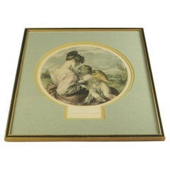 Antique 19th Century Original Print The Dangerous Playmate By William Etty