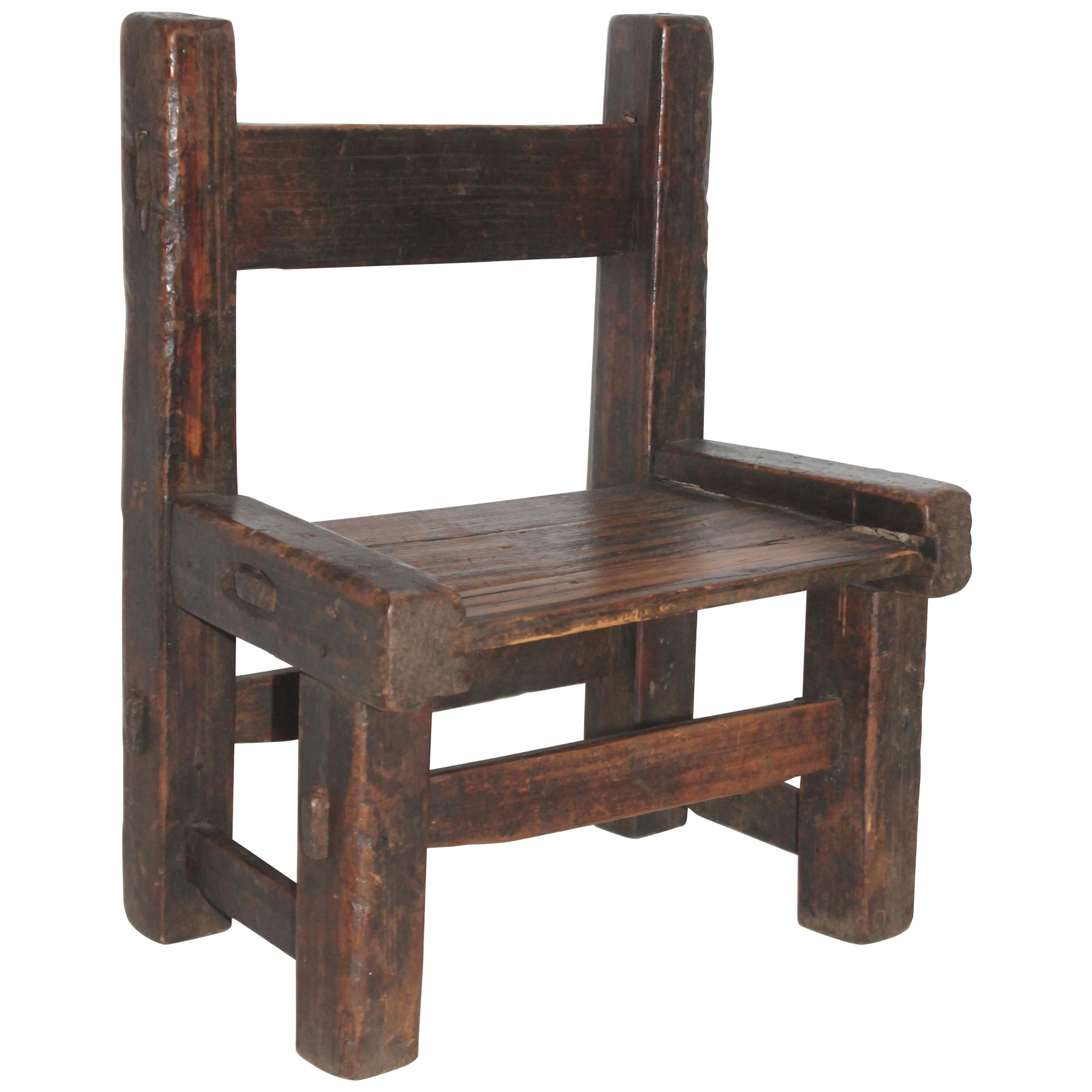 19th Century Original Surface Pueblo Child's Chair
