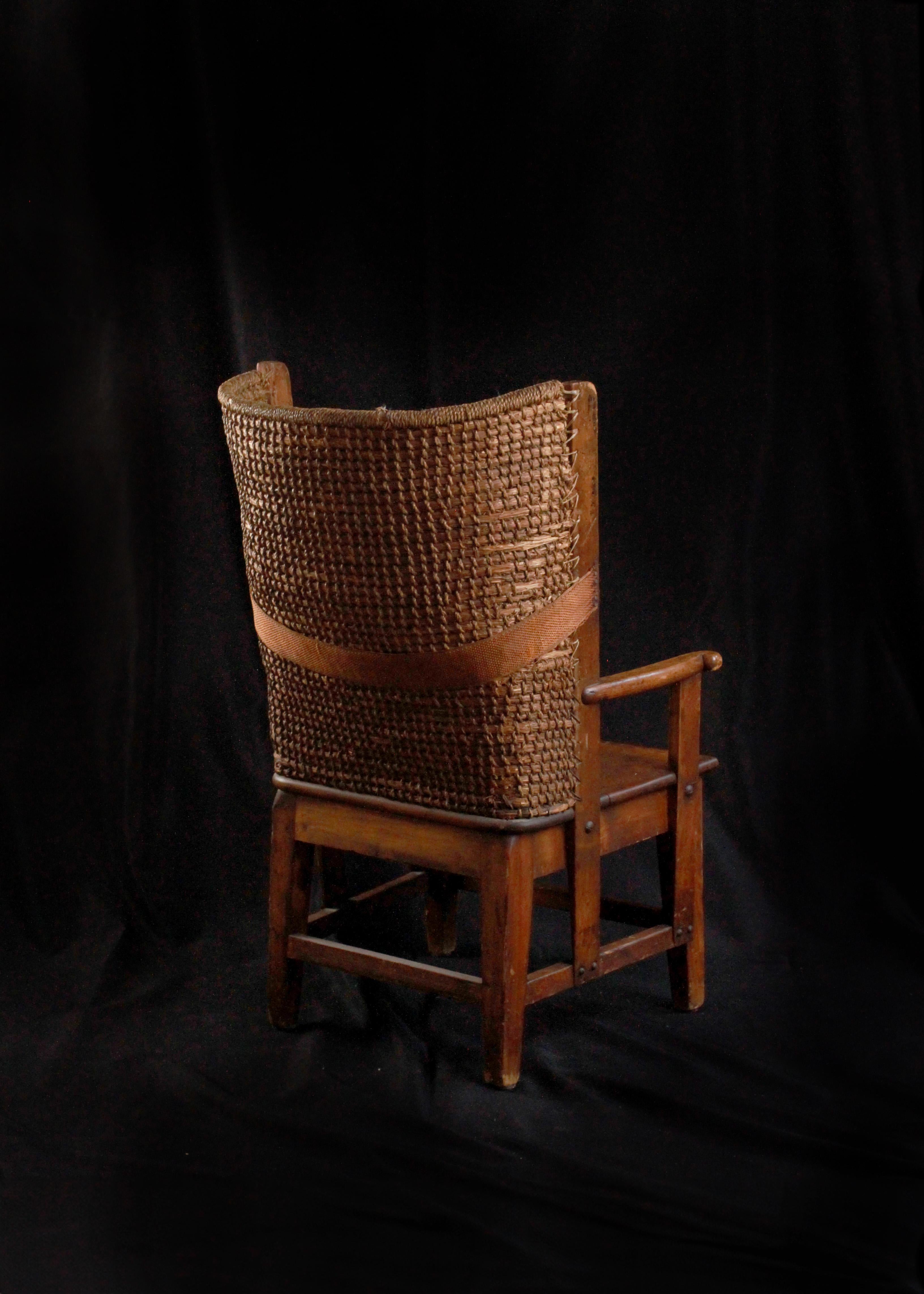 Hand-Carved 19th Century Orkney Island Chair For Sale