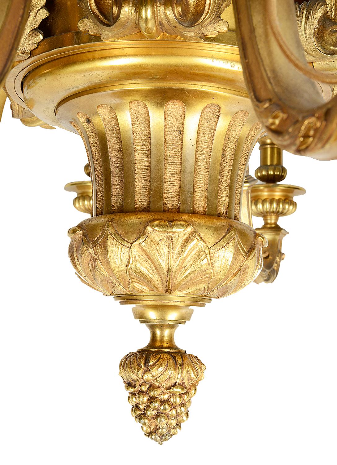 19th Century Ormolu 12 Branch Chandelier 1