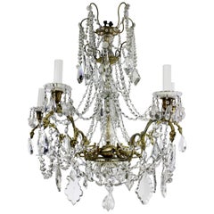 19th Century Ormolu and Cut-Glass Chandelier, Signed Baccarat