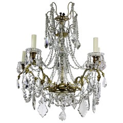 19th Century Ormolu and Cut-Glass Chandelier, Signed Baccarat