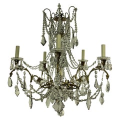 19th Century Ormolu and Cut-Glass Chandelier, Signed Baccarat