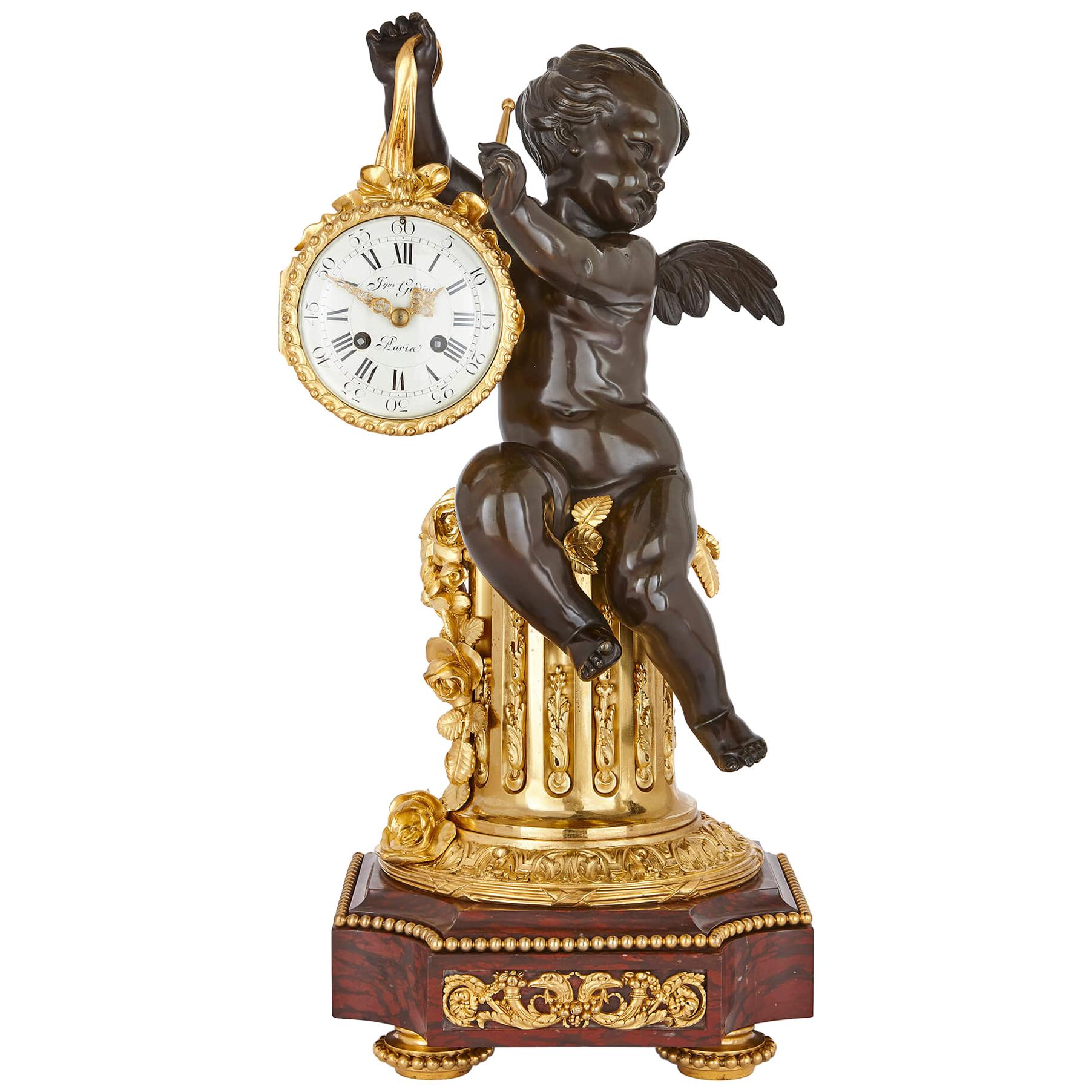 19th Century Ormolu and Marble Mantel Clock
