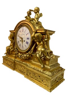 Orologio figurato in ormù del XIX secolo di Monbro Aine, Henri Jacquier & Henri Picard