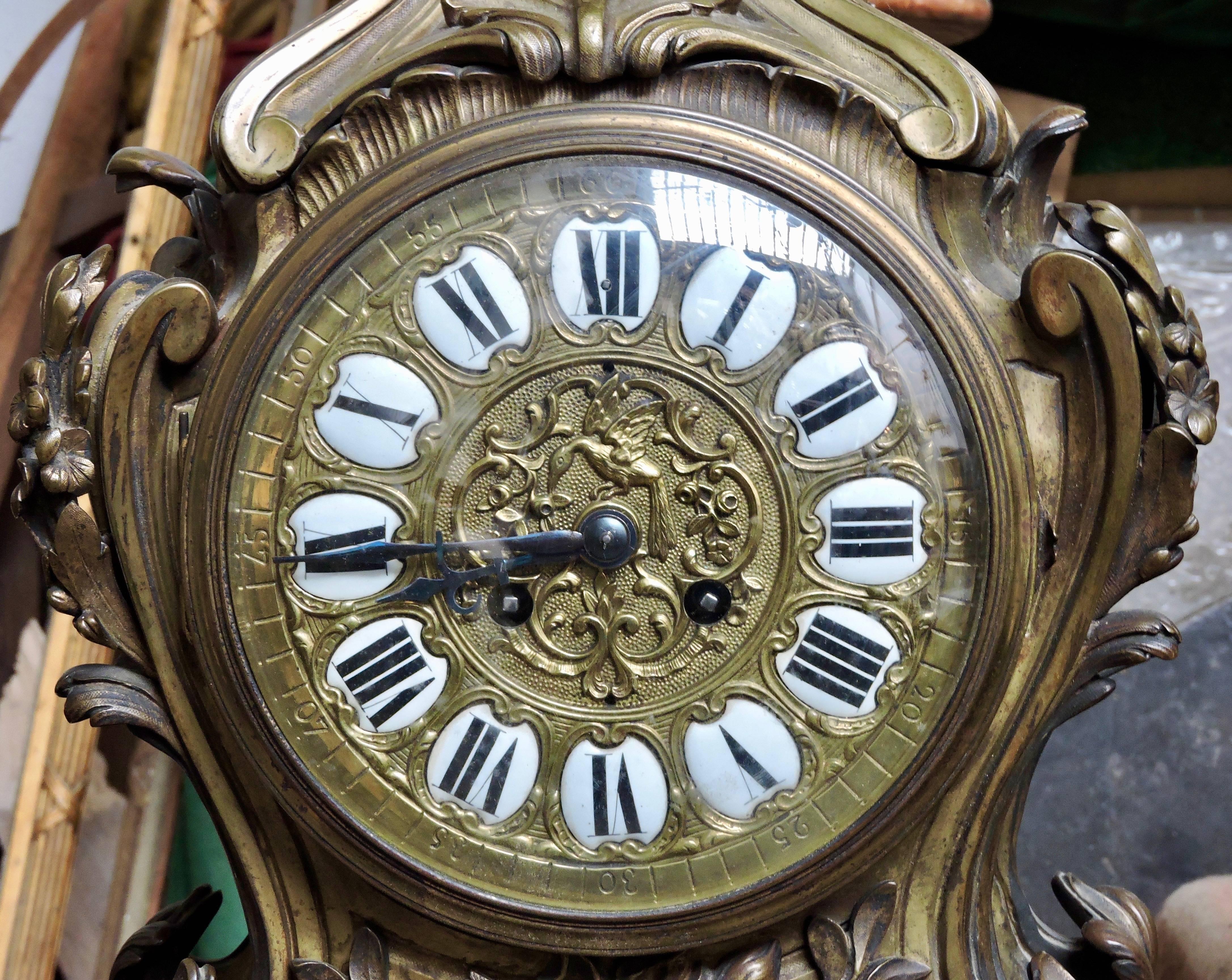 19th Century Ormolu Louis XV Large Clock, circa 1880 2
