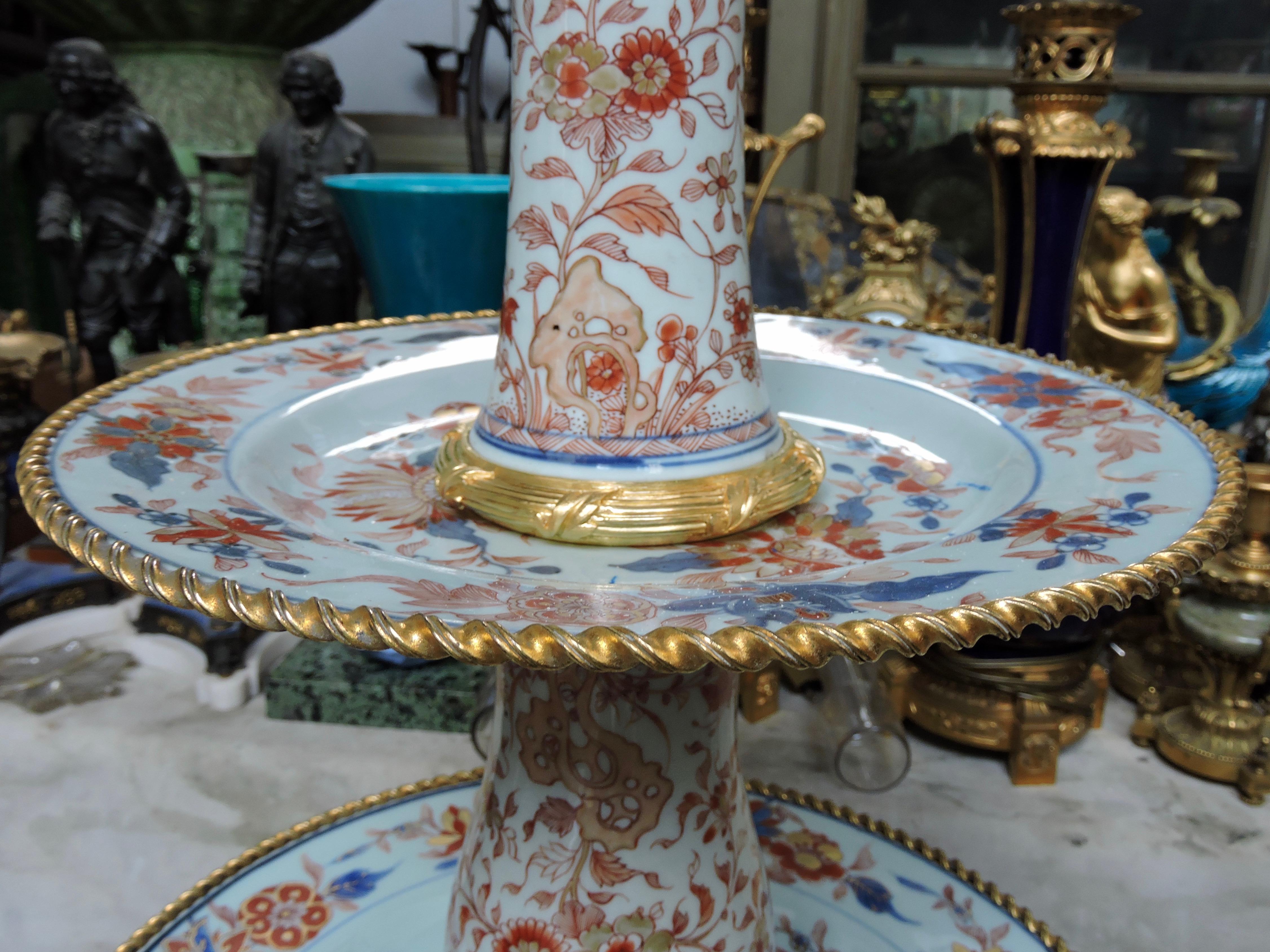 Late 19th Century 19th Century Ormolu-Mounted and 18th Century Chinese Porcelain Centrepiece
