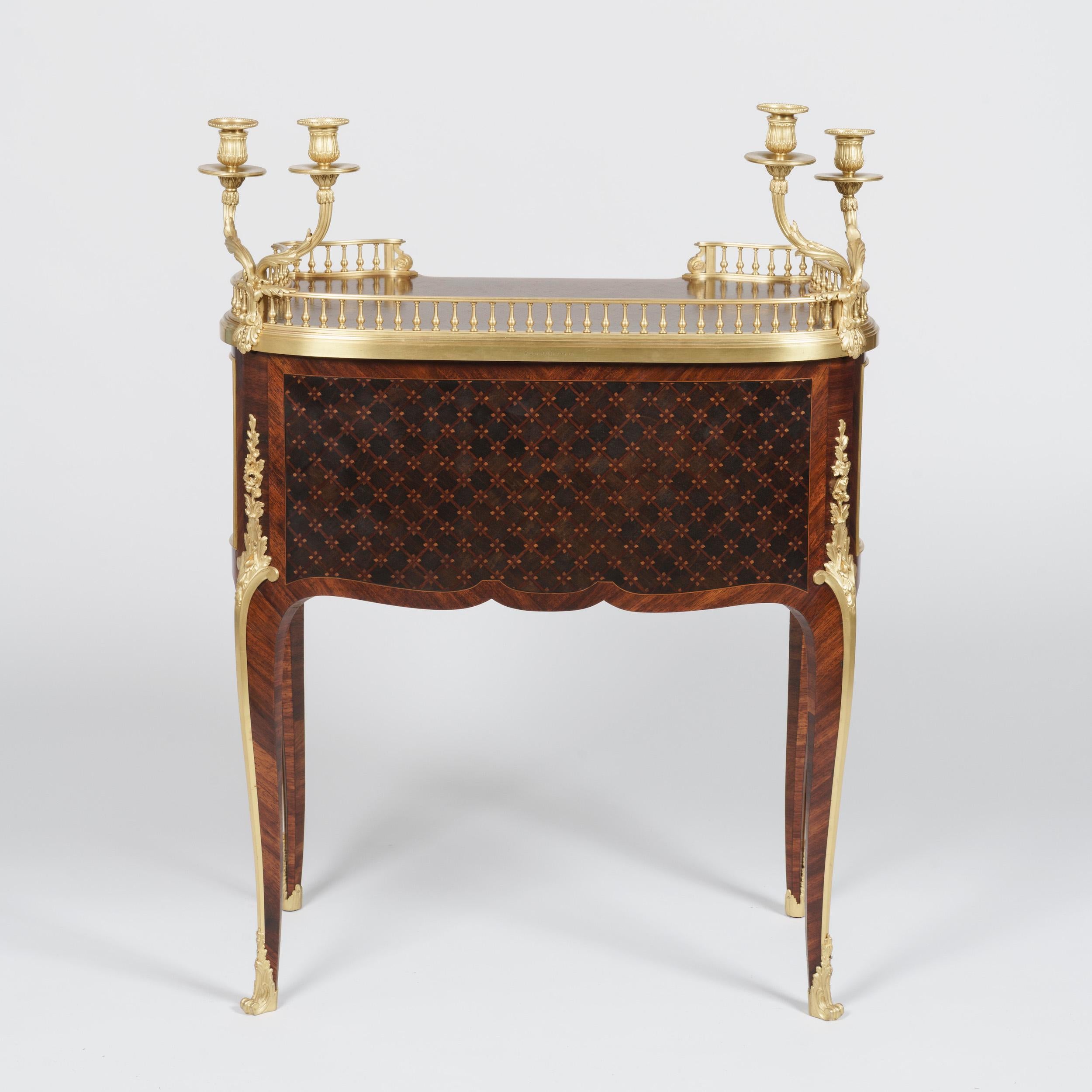 French 19th Century Ormolu-Mounted Table in the Louis XV Style by Maison Sormani For Sale