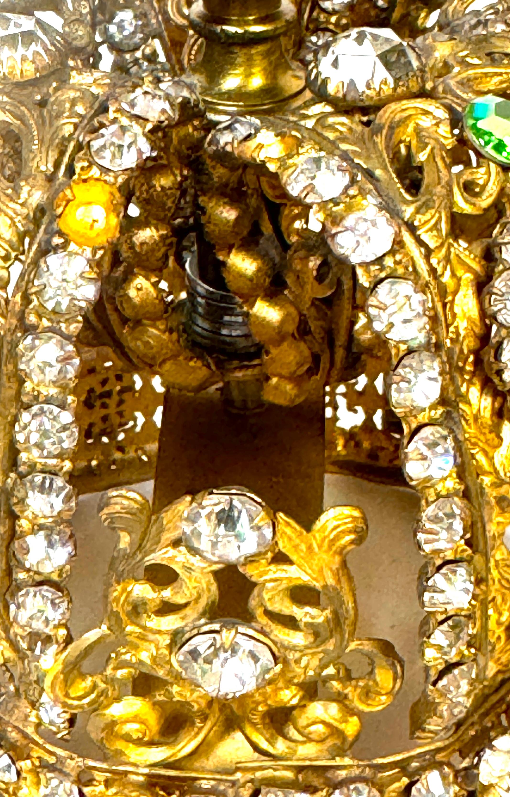 Corona in Ormolu e paste di gemme del XIX secolo - Statua Ecclesiastica in vendita 4