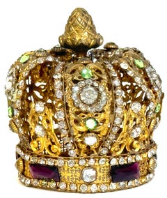 Corona in Ormolu e paste di gemme del XIX secolo - Statua Ecclesiastica