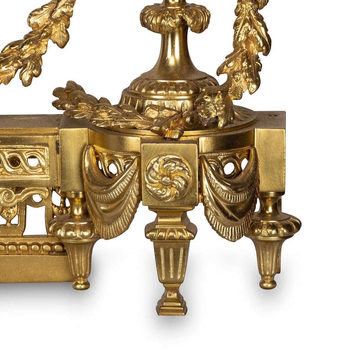 19th Century Ormolu Style Fireplace Chenets For Sale 2
