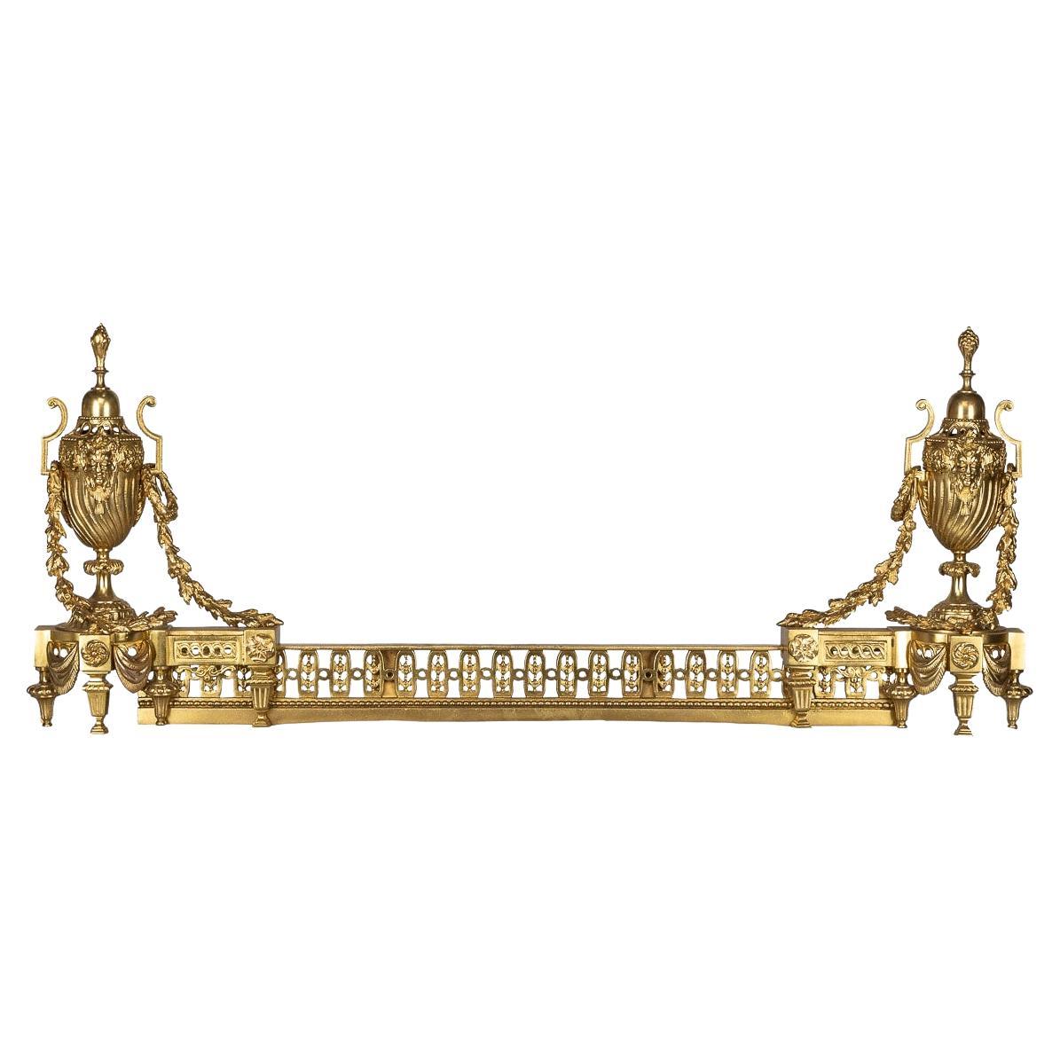 19th Century Ormolu Style Fireplace Chenets For Sale