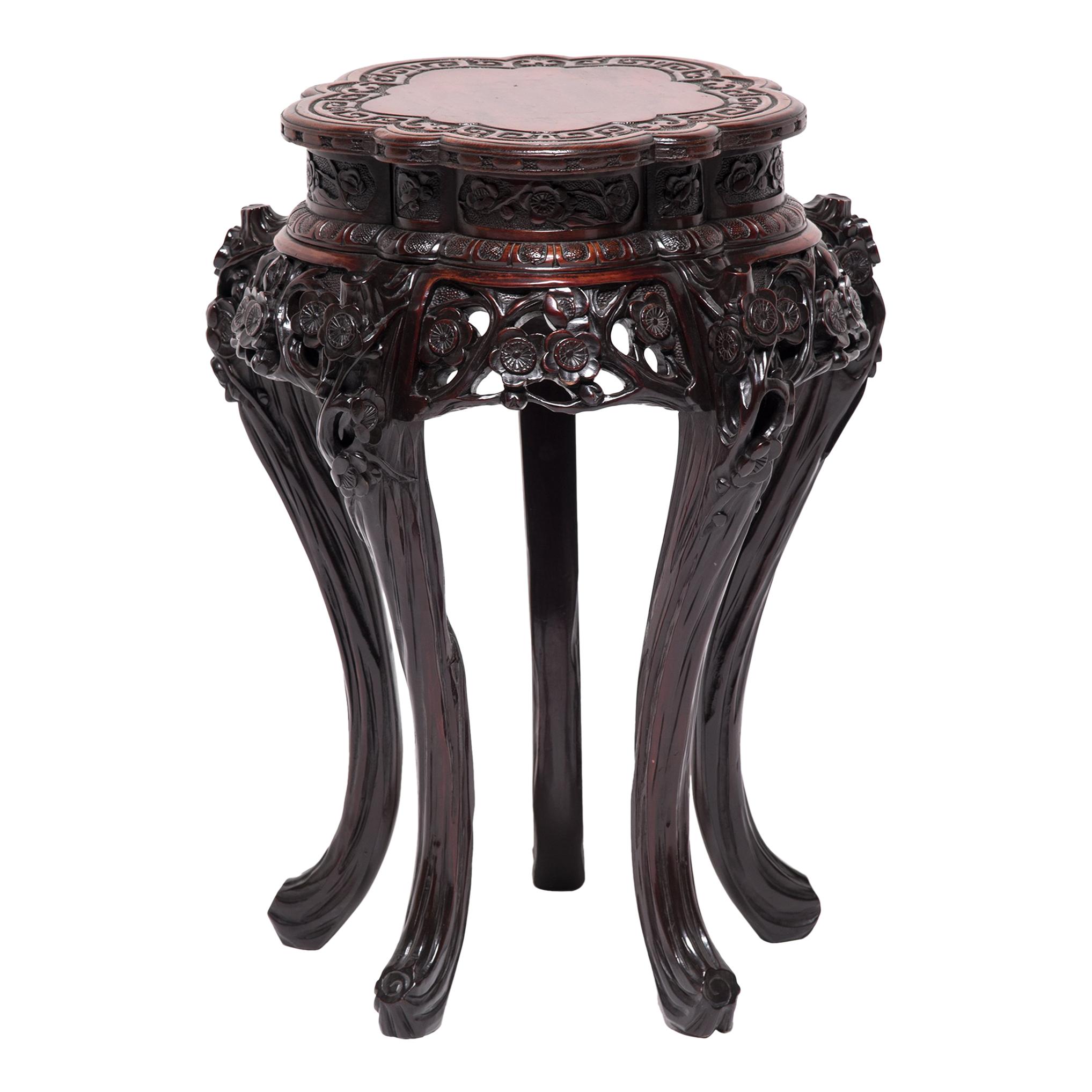 Ornate Japanese Side Table, c. 1850