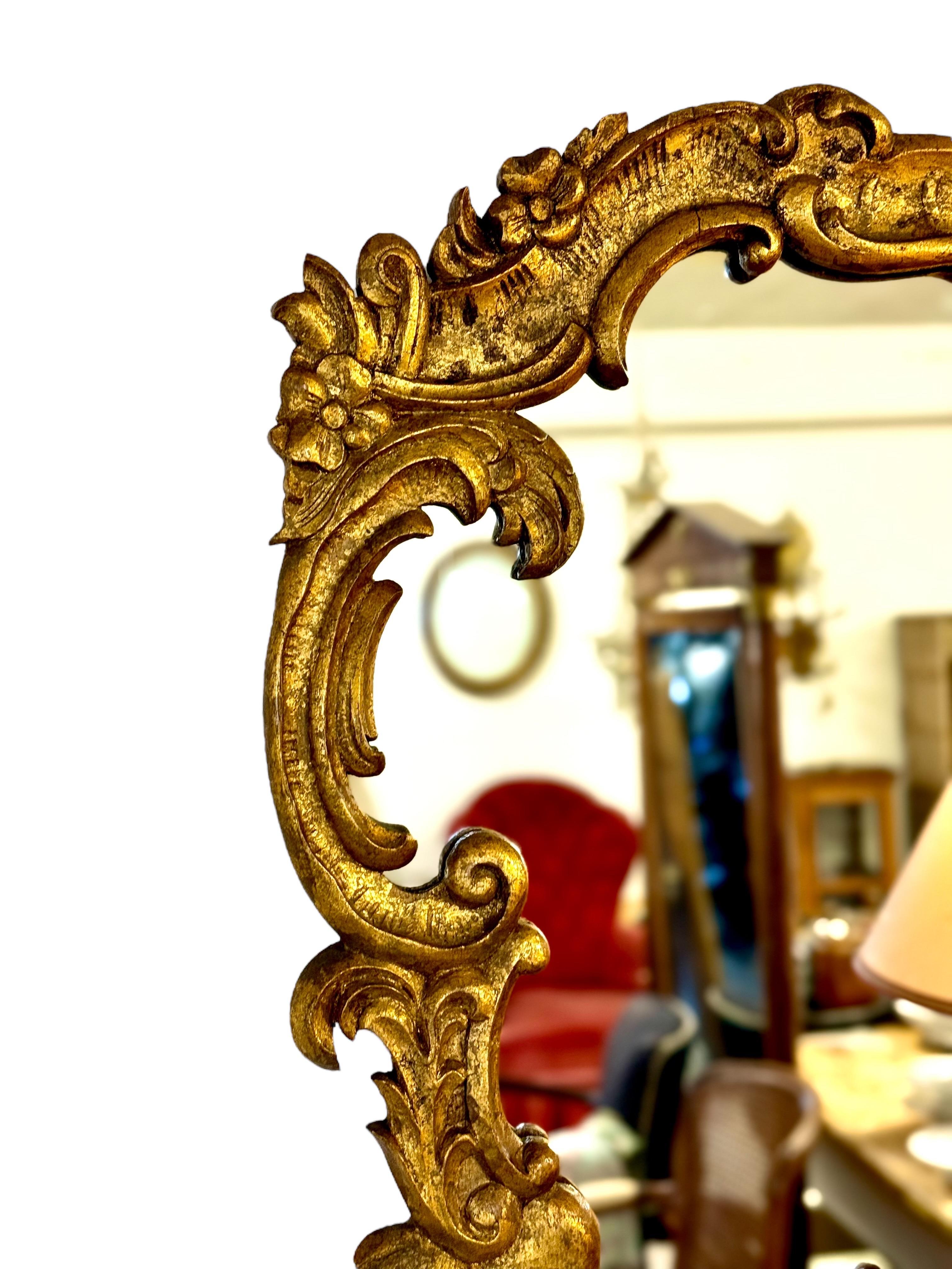 19th Century Ornate Rococo Giltwood Mirror For Sale 1
