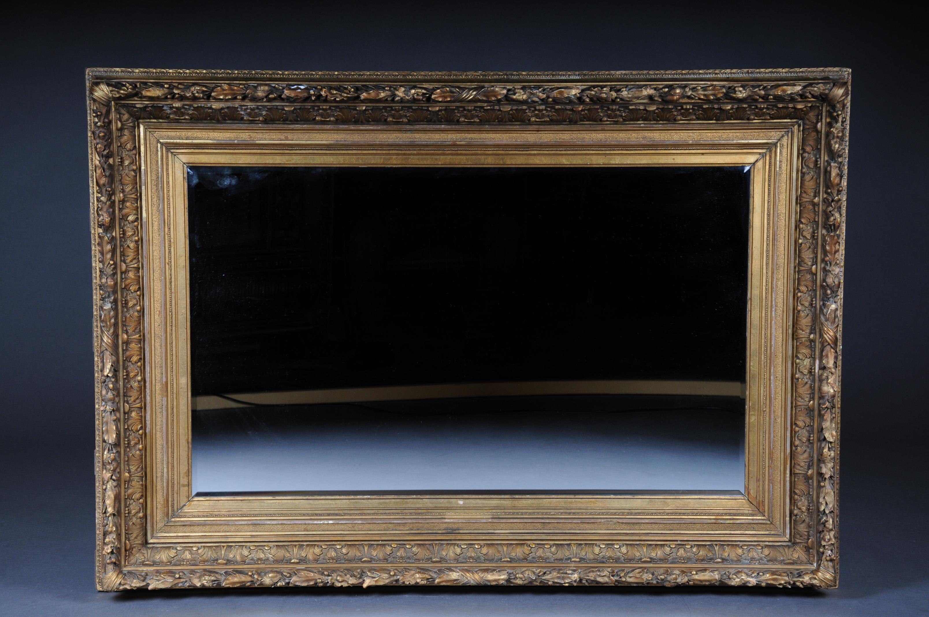 19th century ornate wall mirror gold frame, gilded, circa 1870

Mirror framed with an ornate baroque frame. Frame completely set in gold. A timeless mirror that fits in every household.

(M-43).