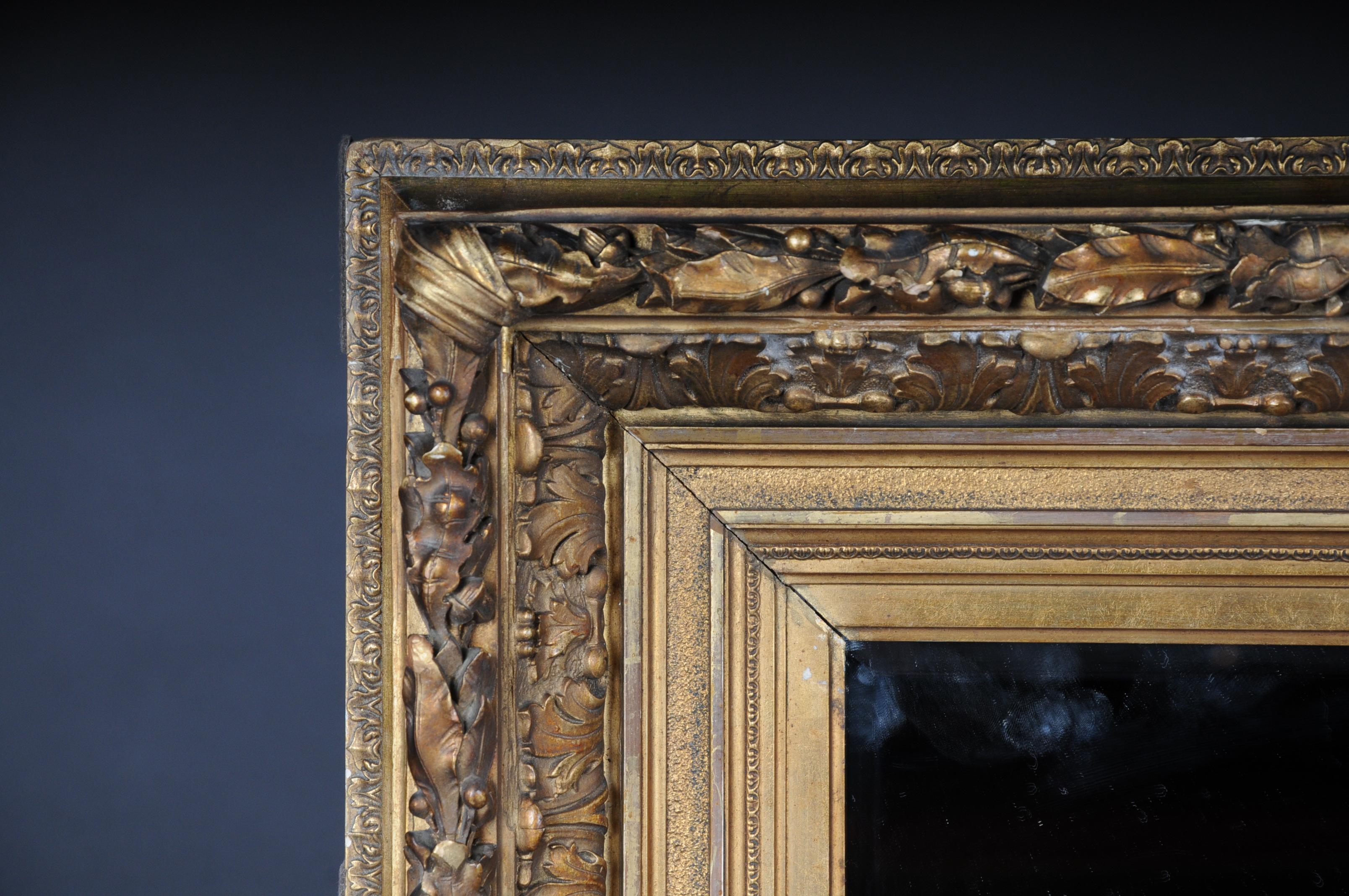 19th Century Ornate Wall Mirror Gold Frame, Gilded, circa 1870 For Sale 2