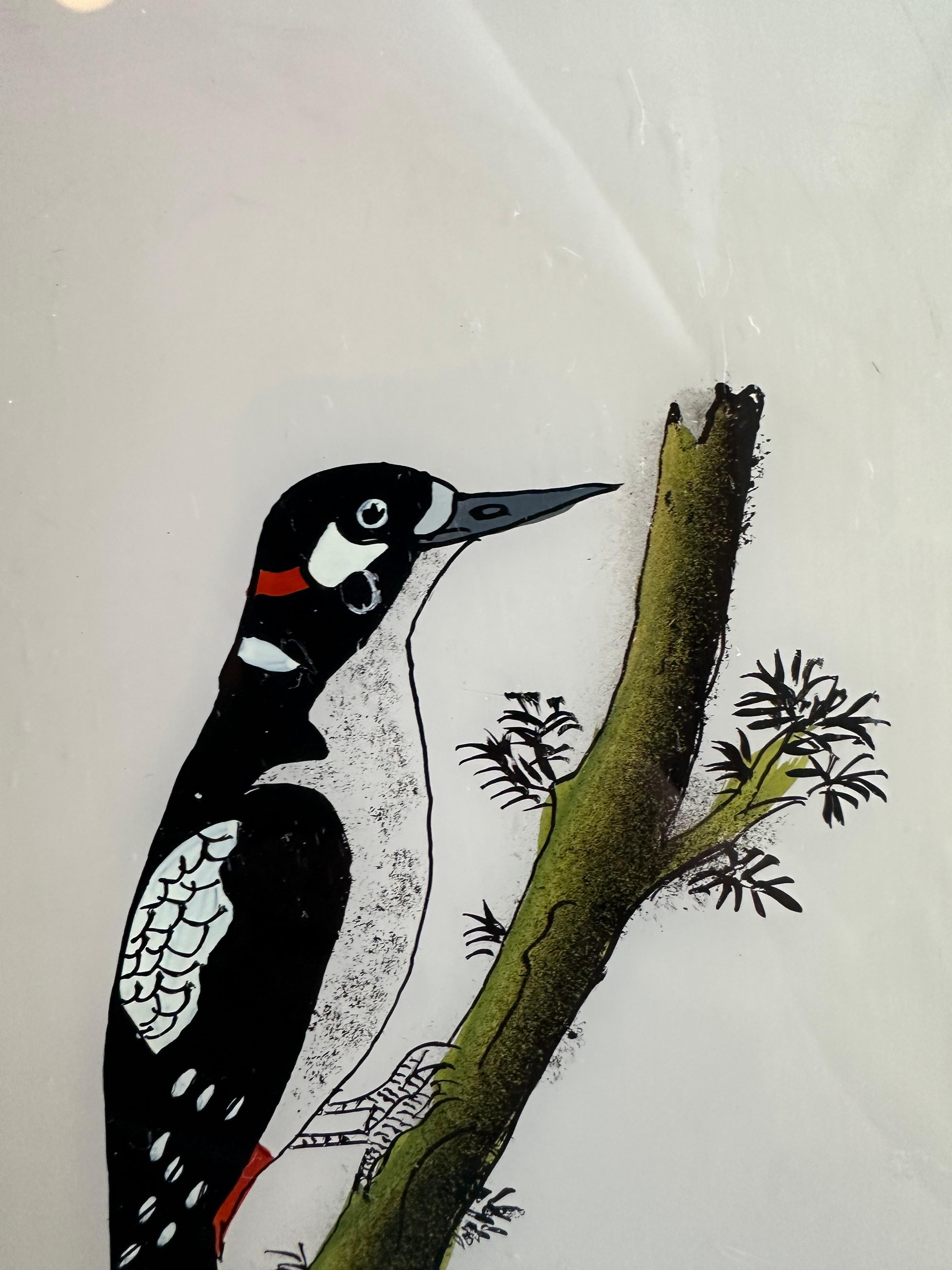 19th-Century Ornithological Artwork: Elegant Bird Painting In Good Condition For Sale In Southall, GB