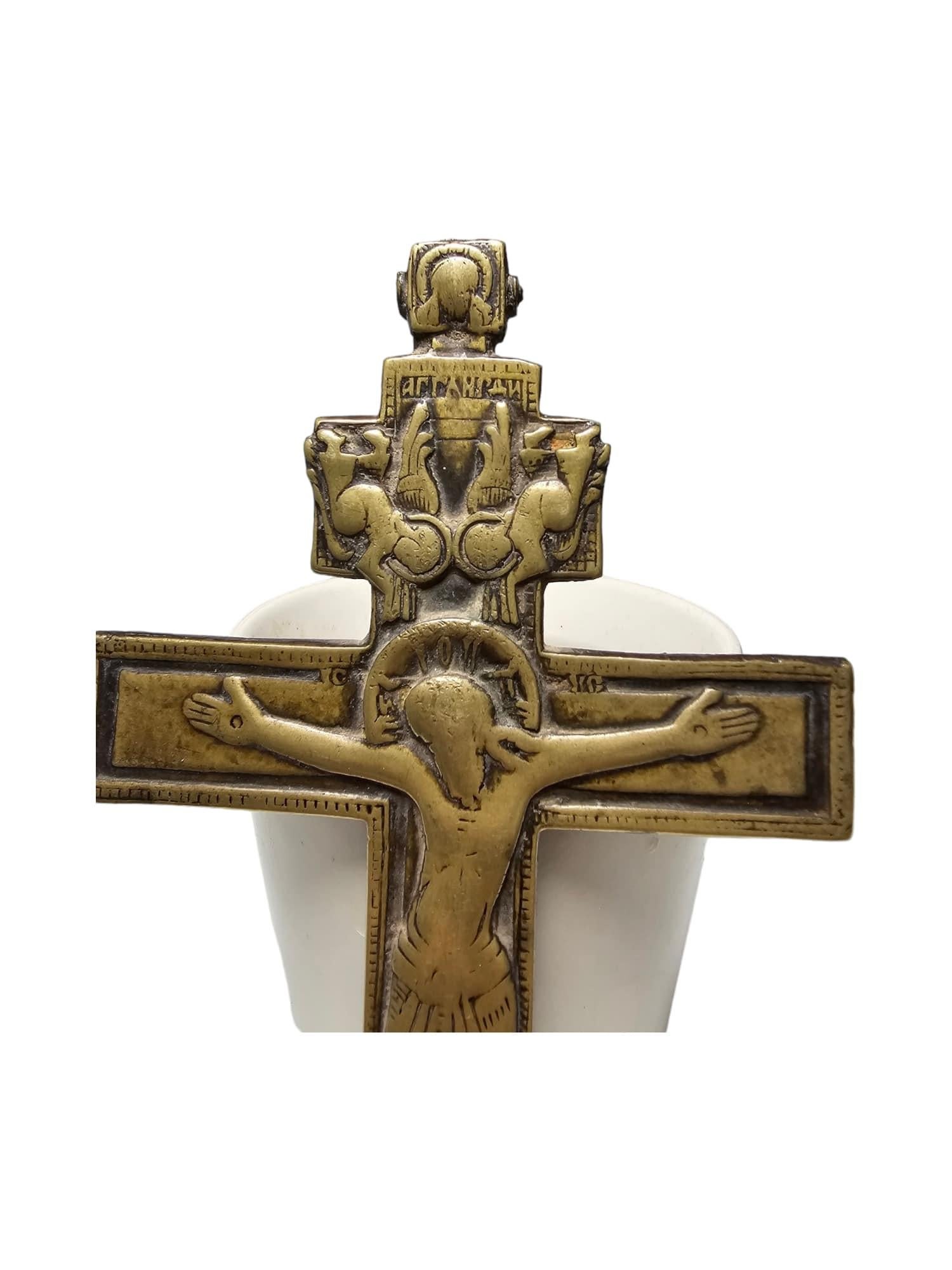 Bronze 19th Century Orthodox Cross For Sale