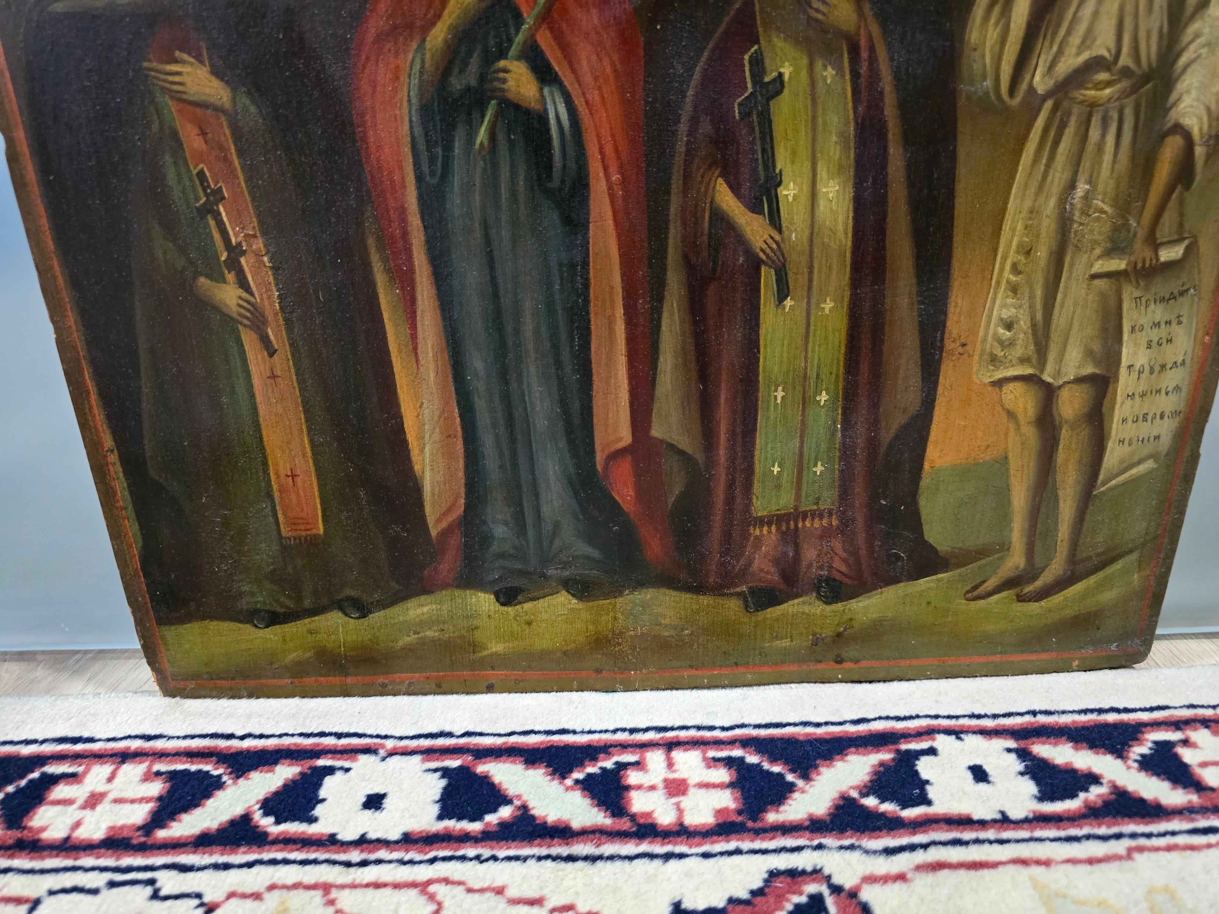 Icone ortodosse del XIX secolo - Quattro Santi in vendita 5