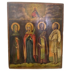 Iconographie orthodoxe du 19ème siècle - Quatre Saints