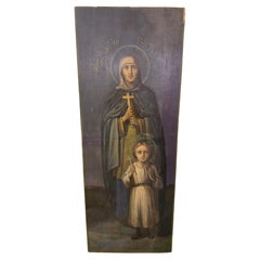Iconque orthodoxe du 19e siècle, le martyre Iolita et Kirill