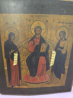 19th Century Orthodox Icon - The Deesis