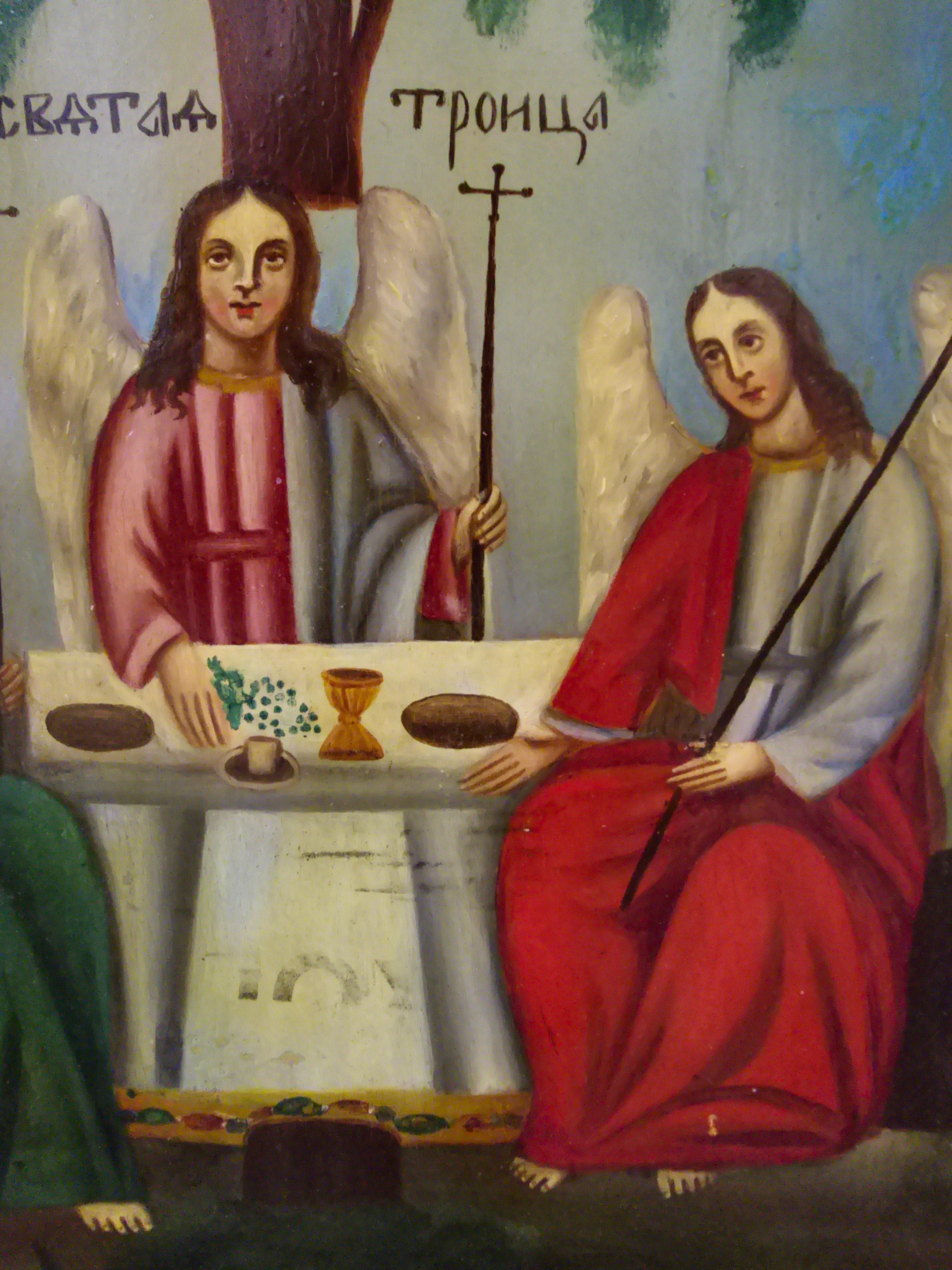 Iconique orthodoxe du 19ème siècle - La trinité du vieux testament en vente 1
