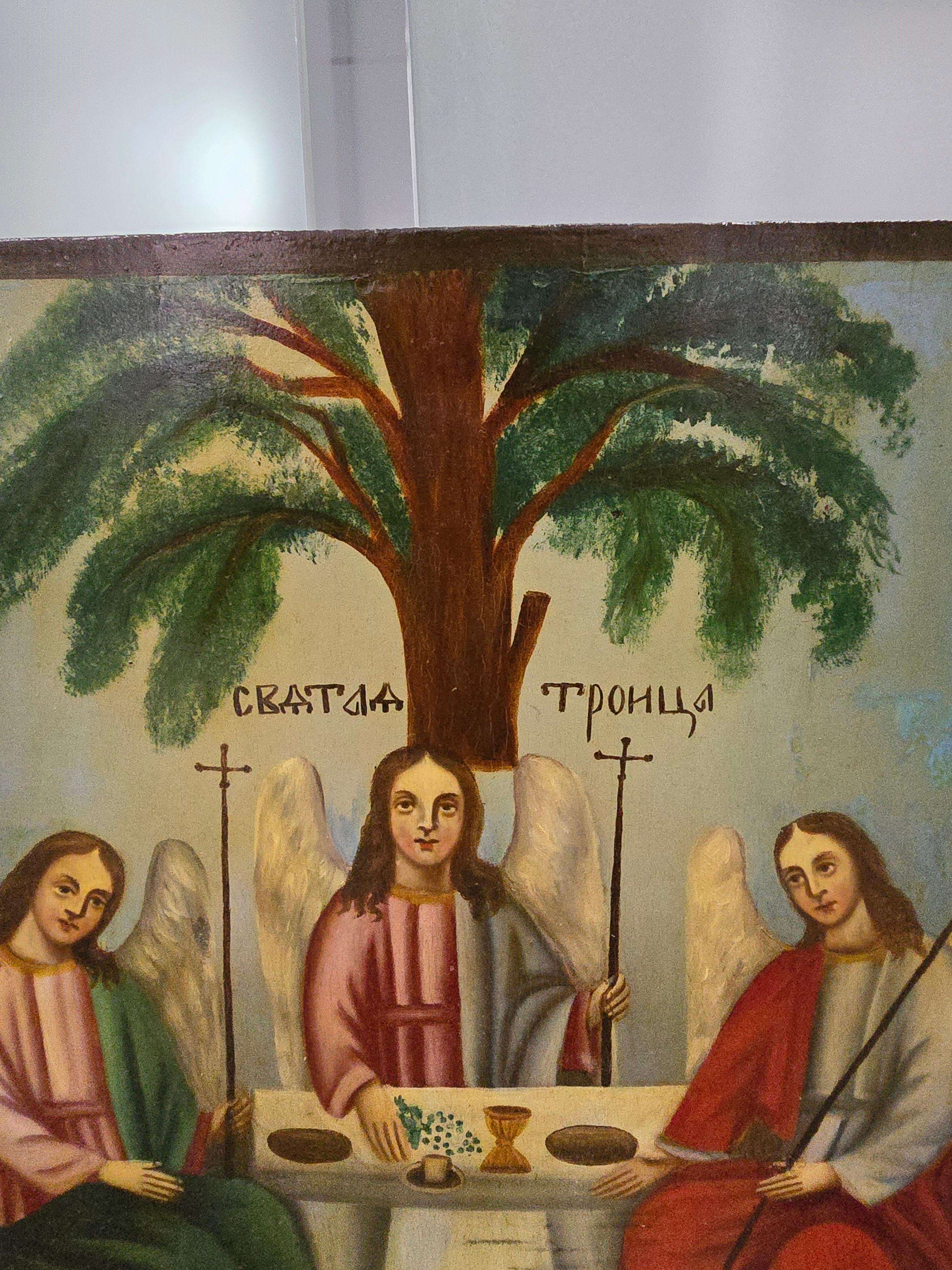 Iconique orthodoxe du 19ème siècle - La trinité du vieux testament en vente 2