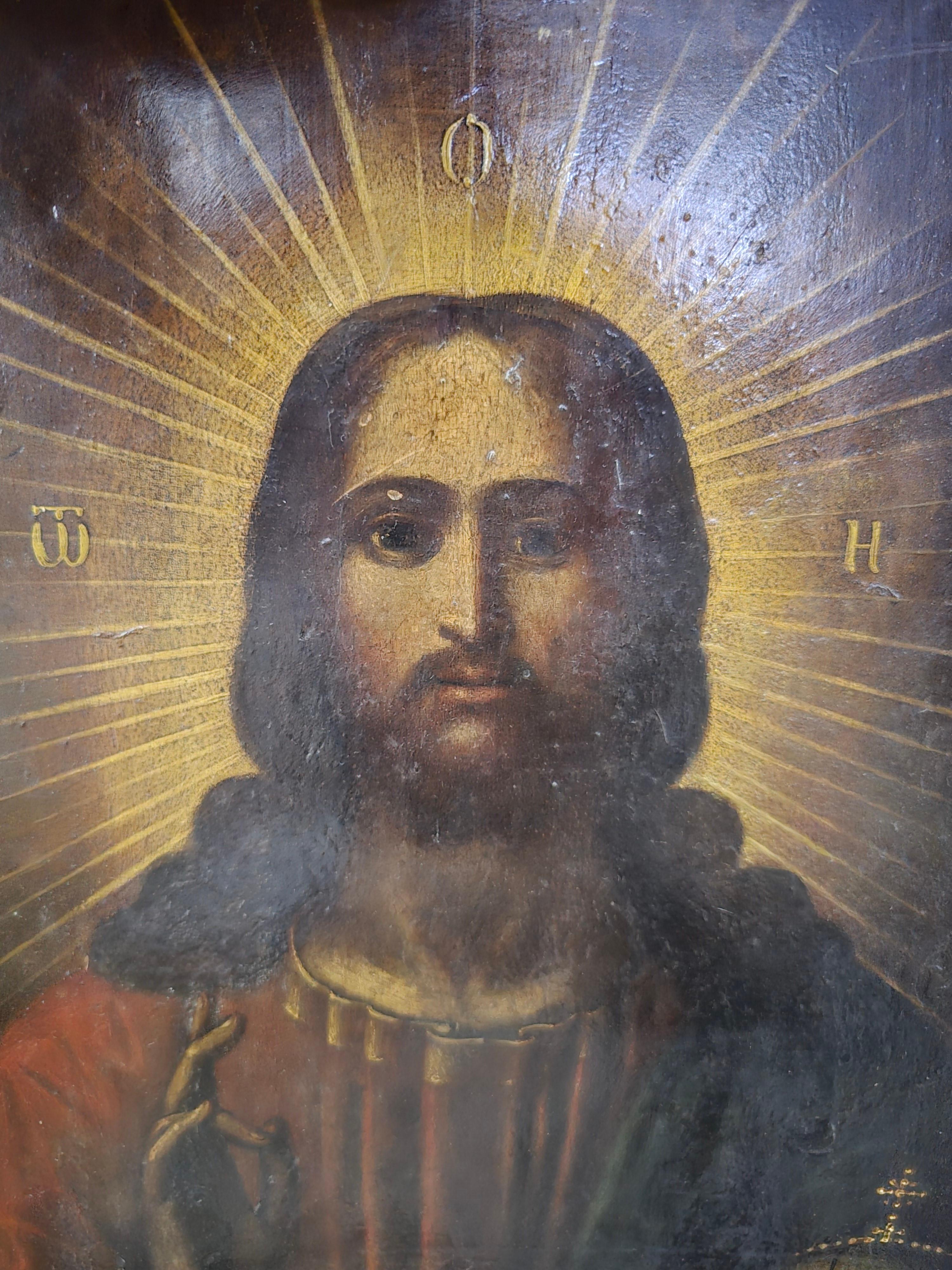 Icône orthodoxe du XIXe siècle The Pantocrator en vente 2