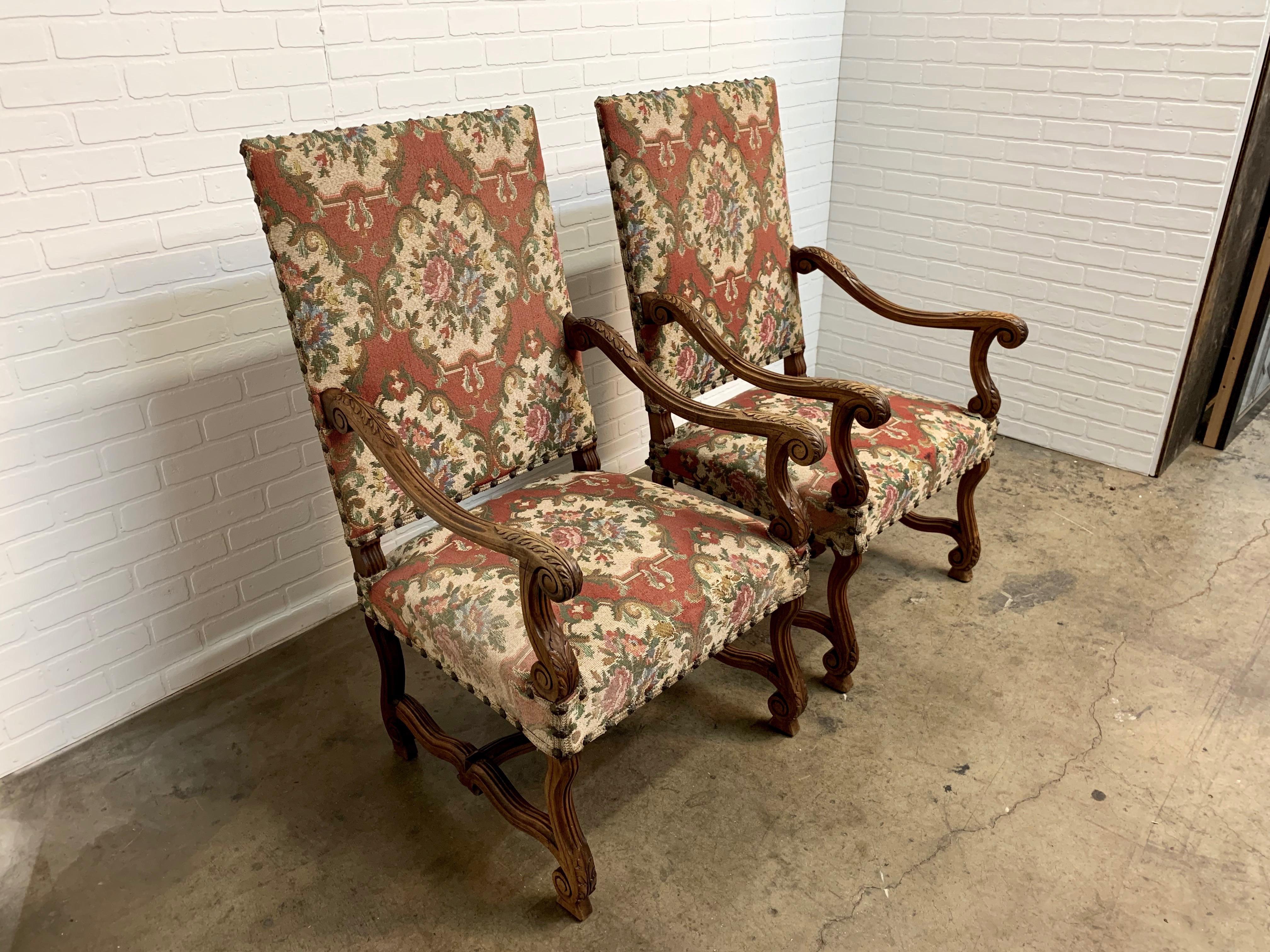French 19th Century Os De Mouton Armchairs