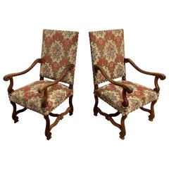 Antique 19th Century Os De Mouton Armchairs