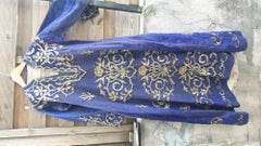 19th Century Ottoman Blue Embroidered Kaftan