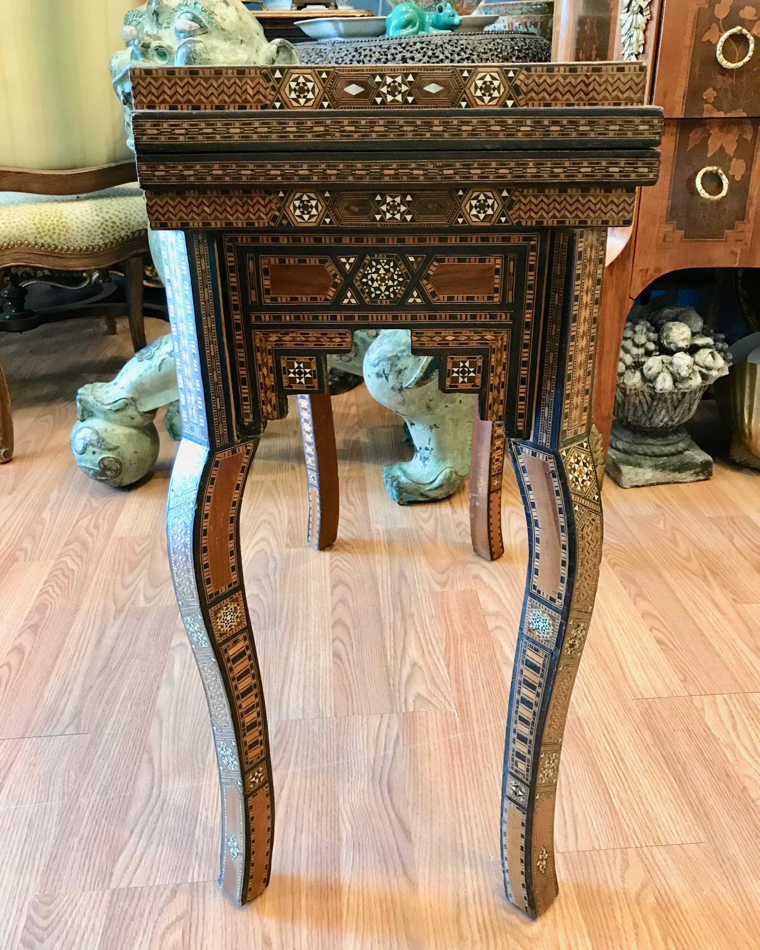 19TH Century Ottoman Empire Inlaid Game Table 9