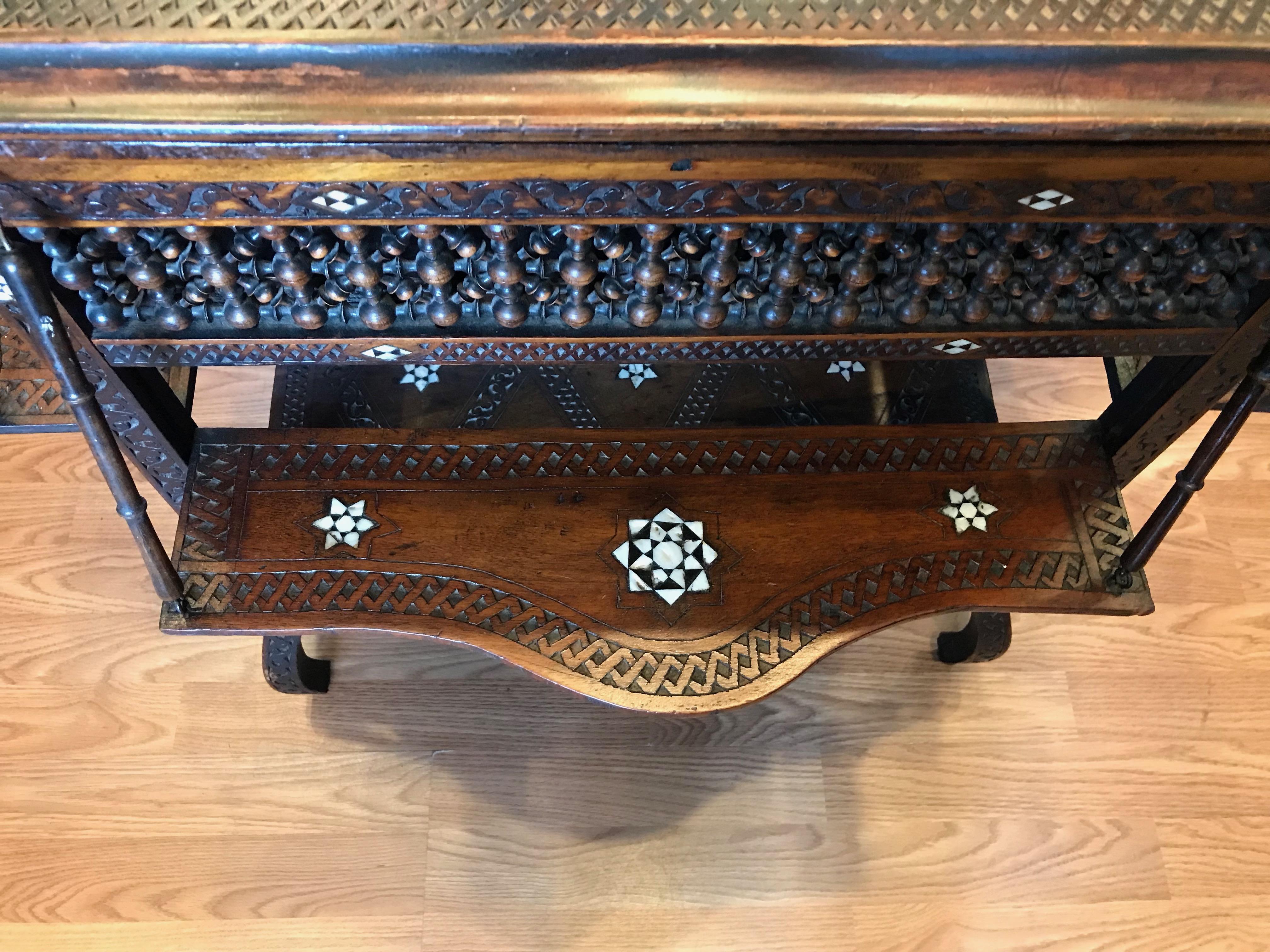 19th Century Ottoman Inlaid Serving Table 4