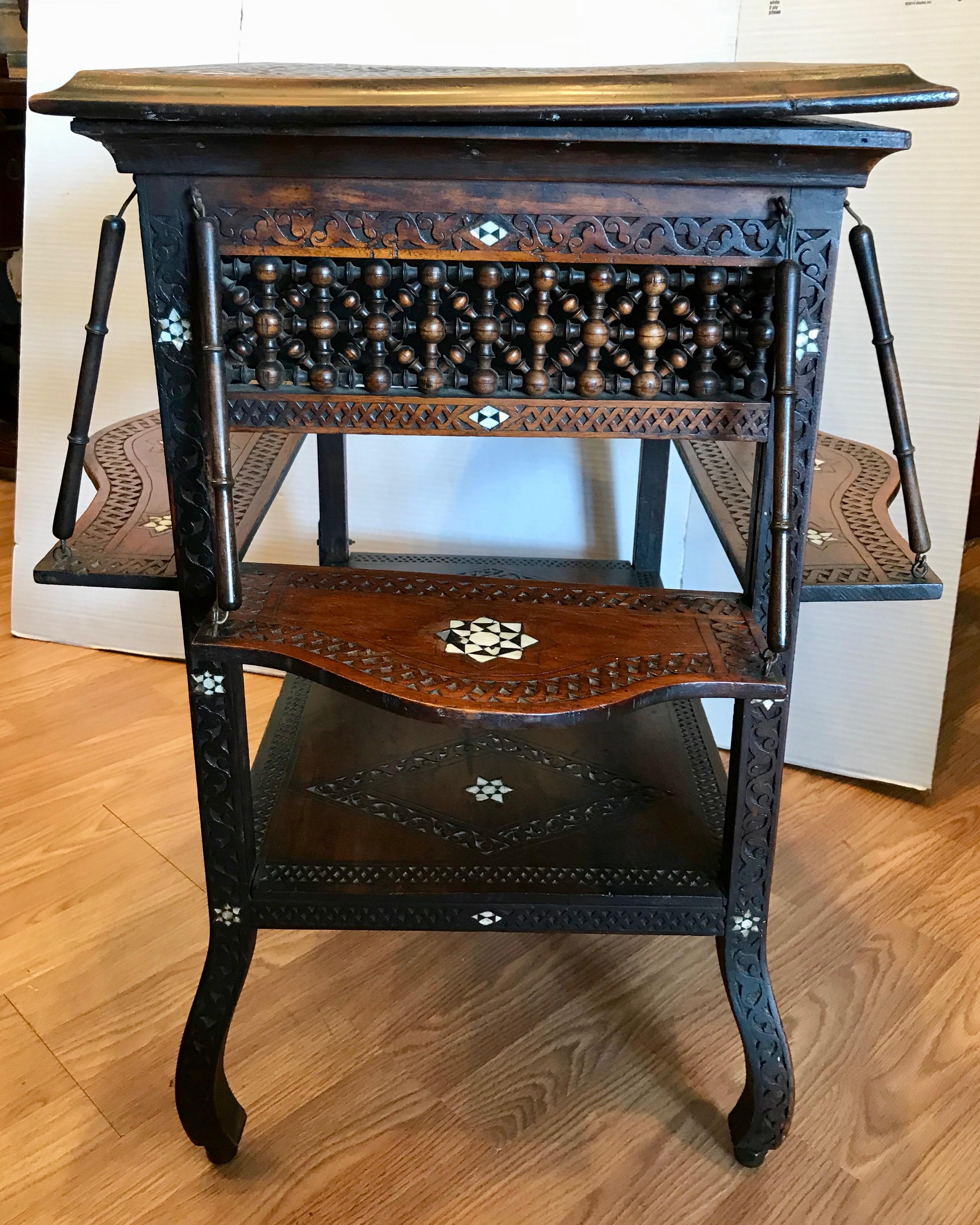 19th Century Ottoman Inlaid Serving Table 5