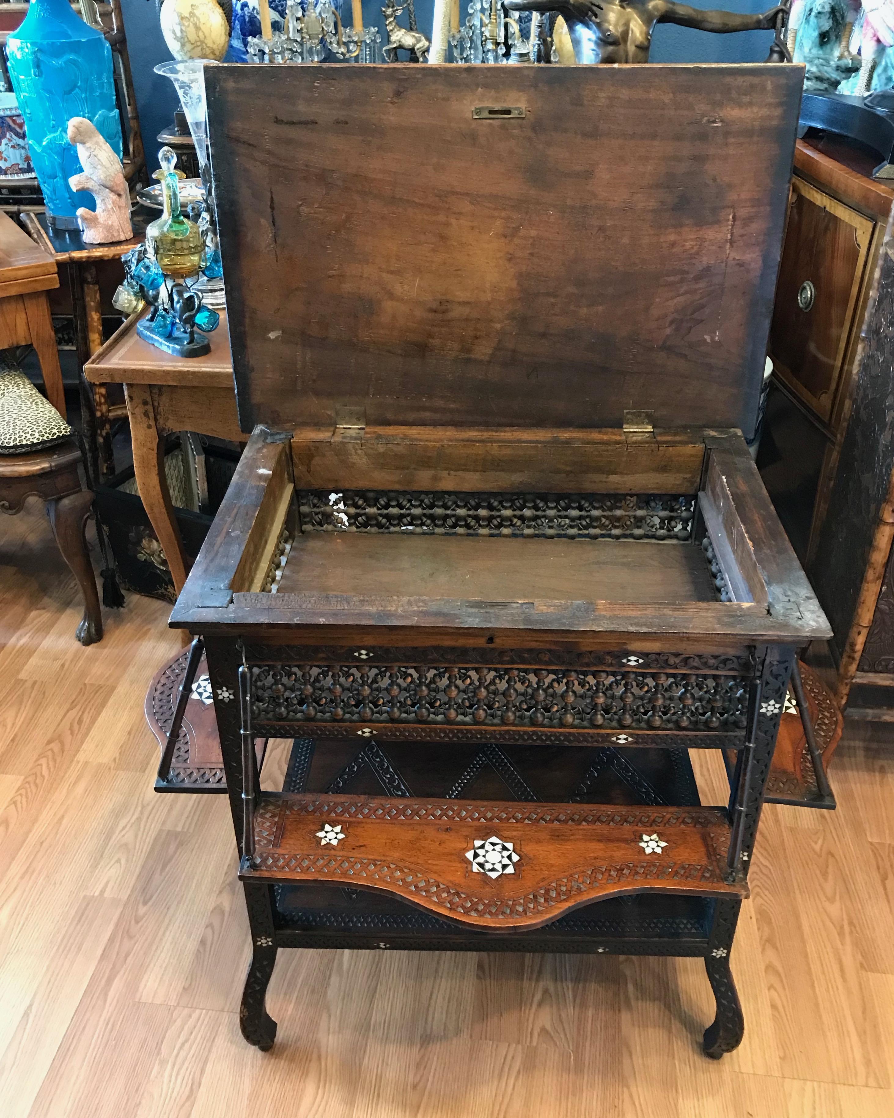 19th Century Ottoman Inlaid Serving Table 7