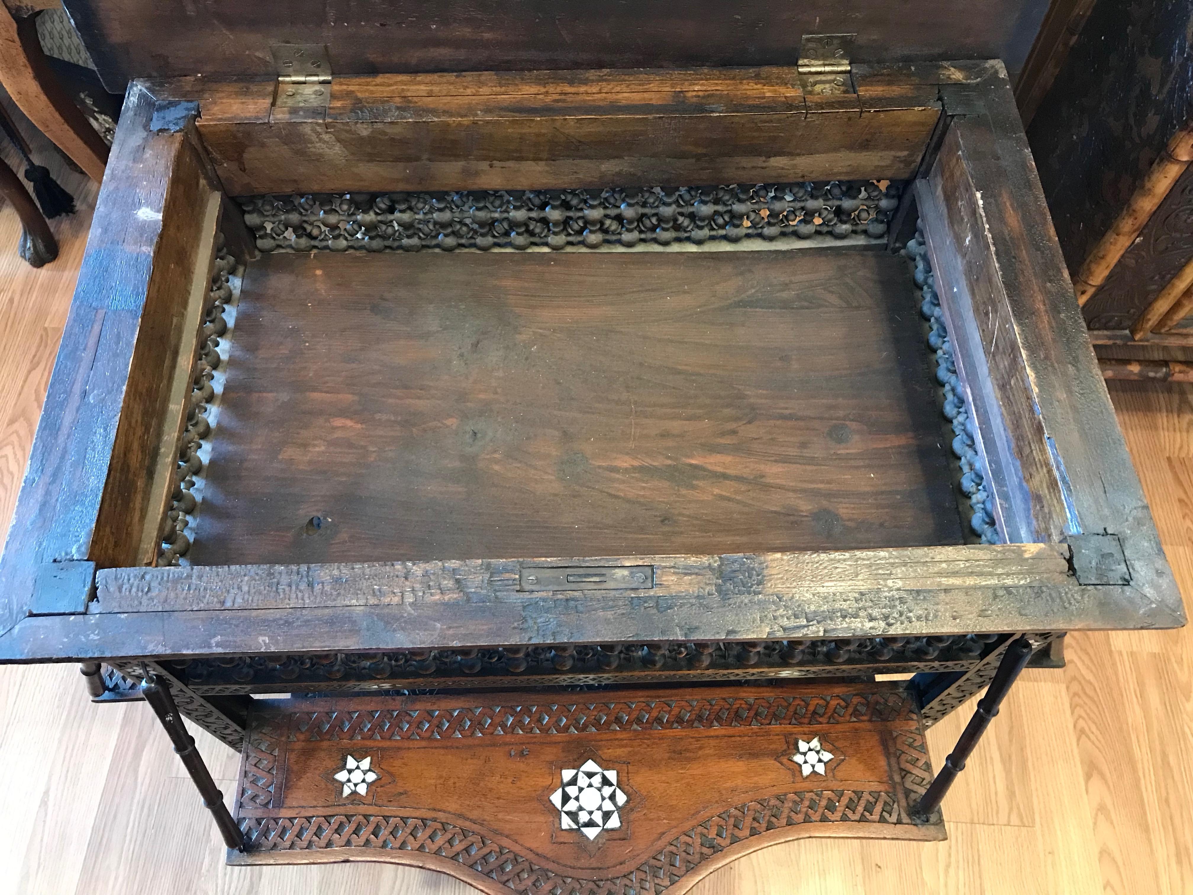 19th Century Ottoman Inlaid Serving Table 8
