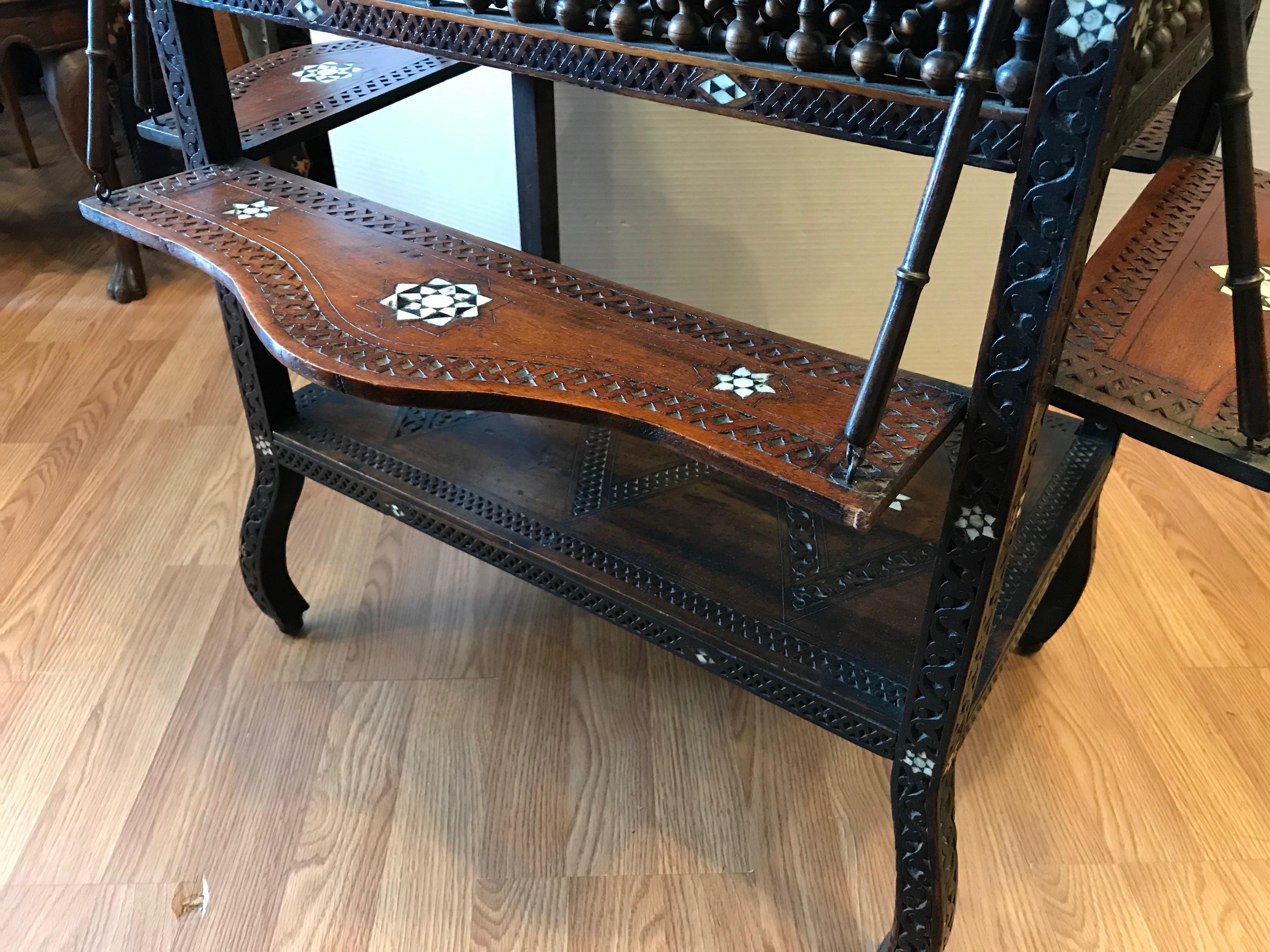 19th Century Ottoman Inlaid Serving Table 9