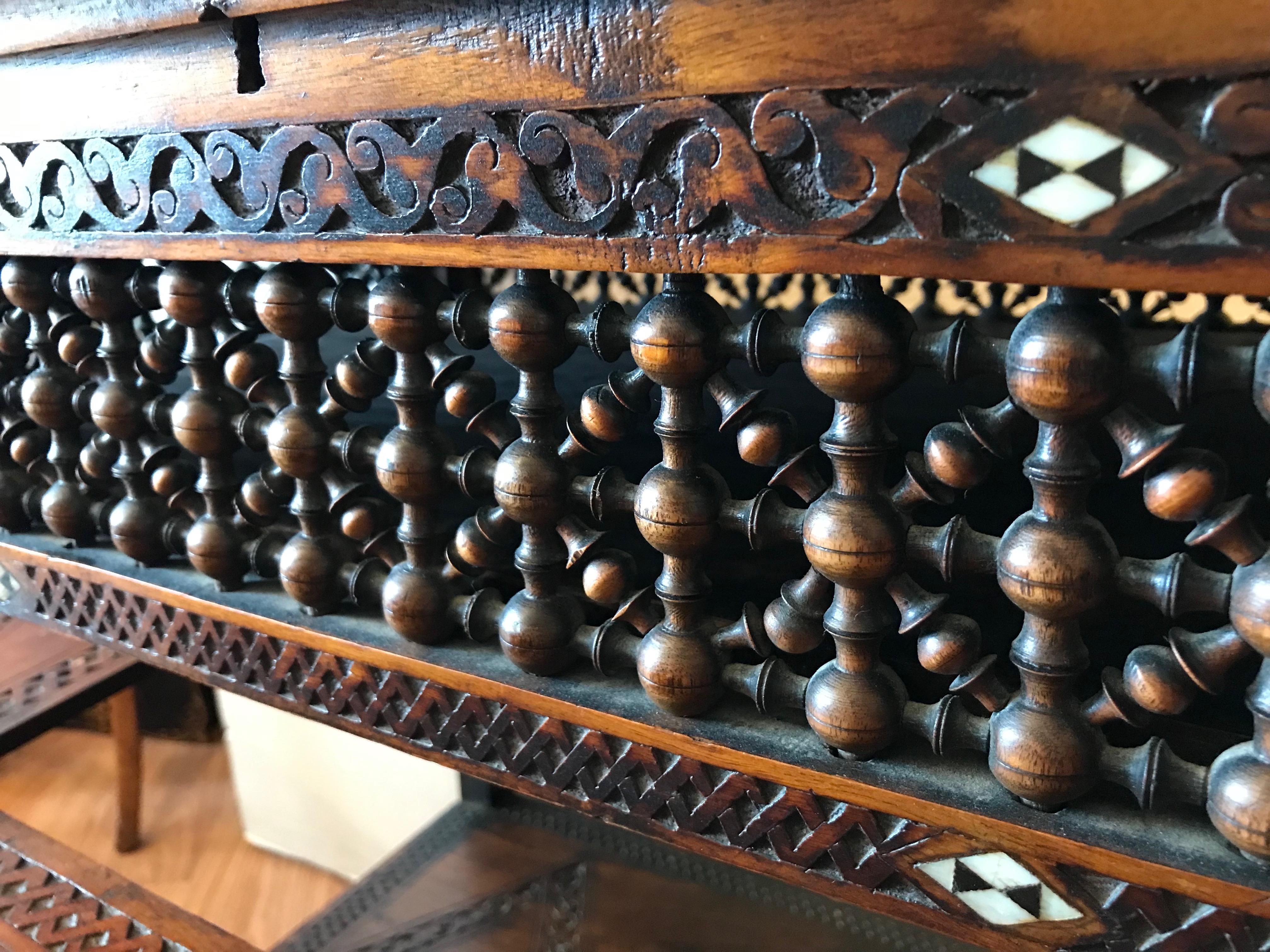 19th Century Ottoman Inlaid Serving Table 12