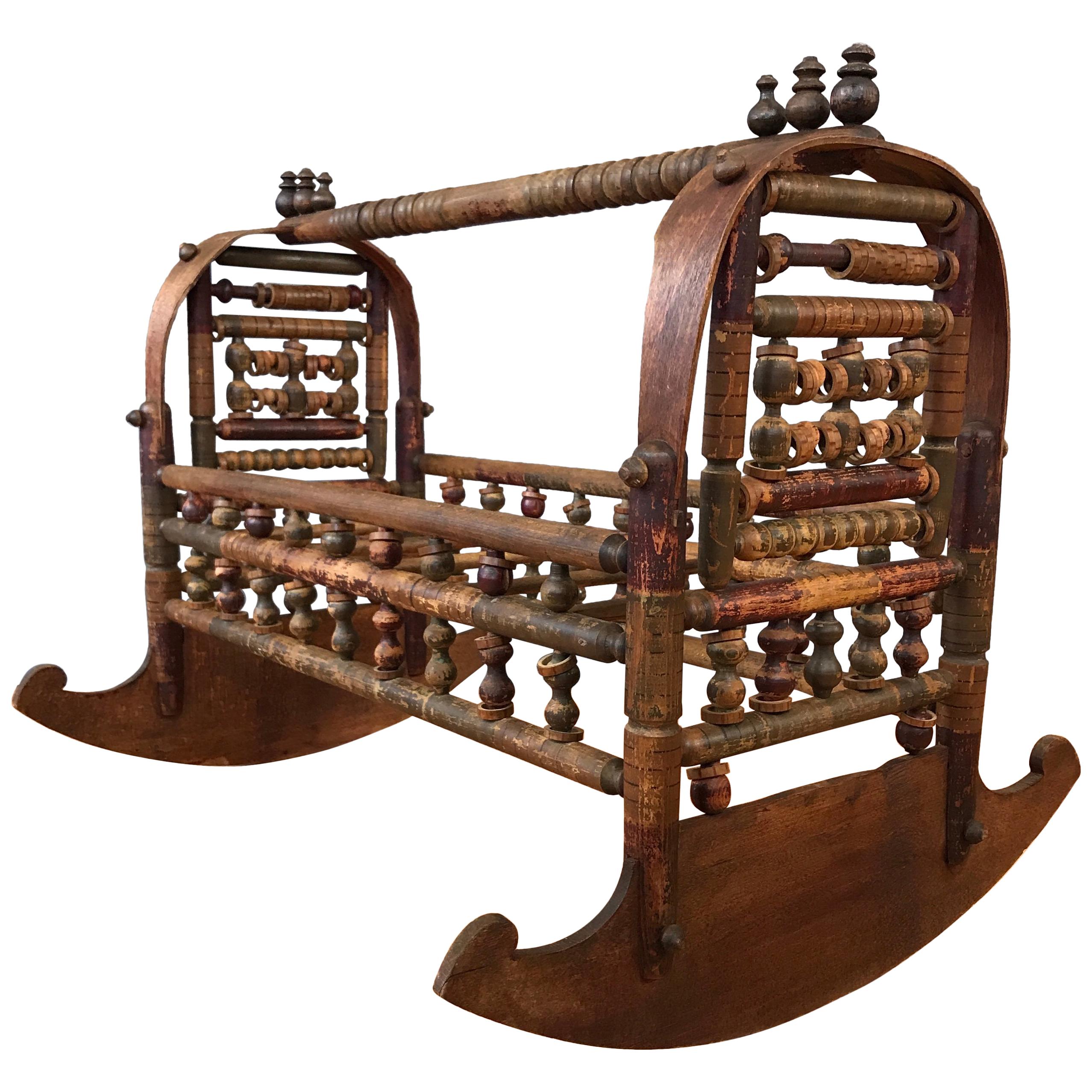 19th Century Ottoman or Uzbekistan Baby Cradle For Sale