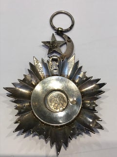 19th Century Ottoman Silver, Enamel and Gold Ceremonial Medal, Order of Medjidie