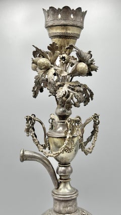 19th Century Ottoman / Turkish Silver Huqqa / Hookah