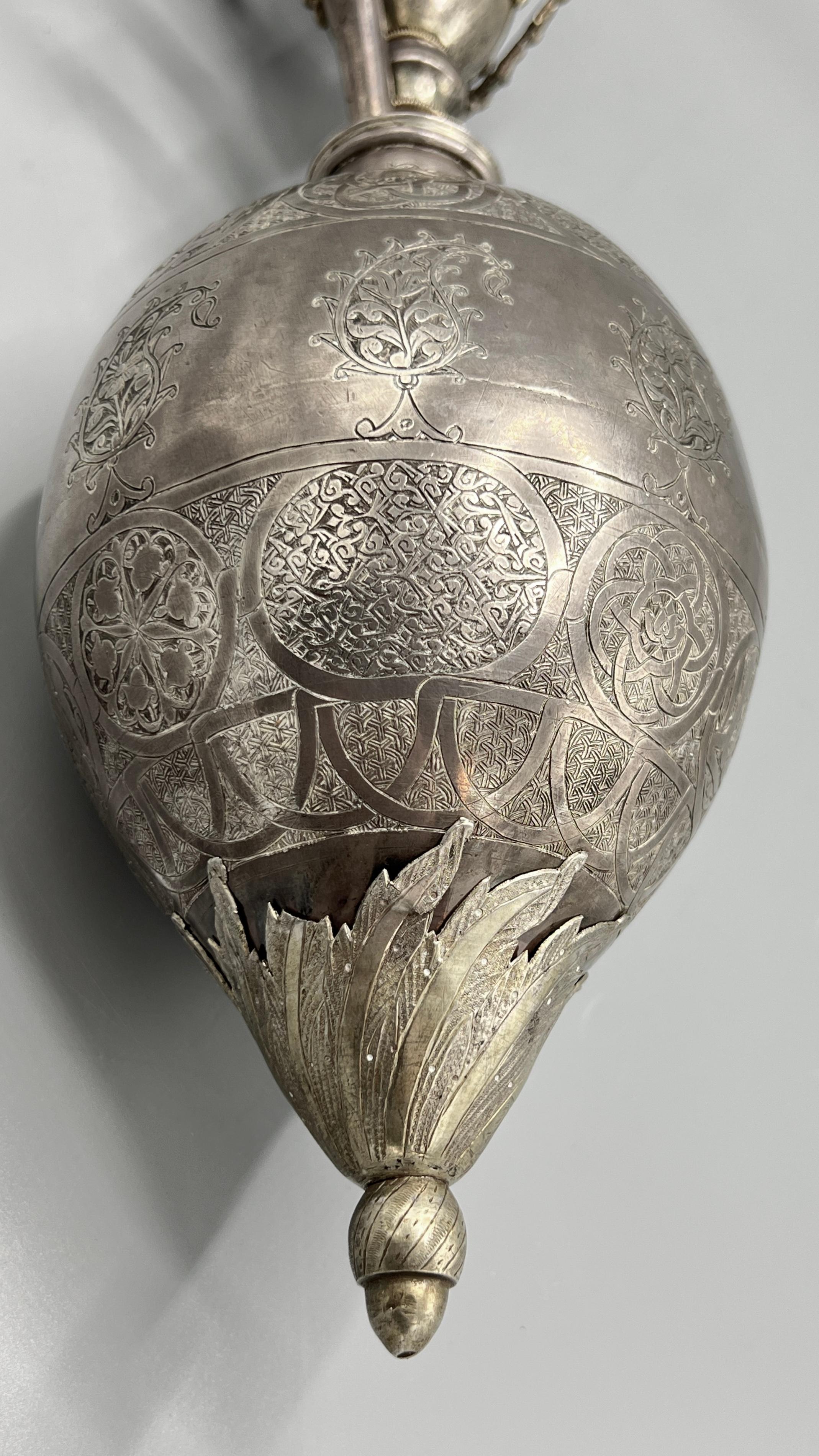 Huqqa / Narghilè turco in argento del XIX secolo in vendita 3