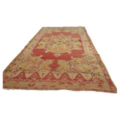 Antique 19th Century Oushak Accent Rug