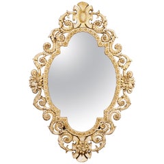 19th Century Oval Baroque Portrait Mirror