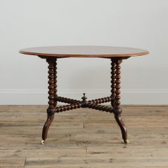 19th century Oval Bobbin Centre Table