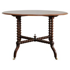 19th century Oval Bobbin Centre Table