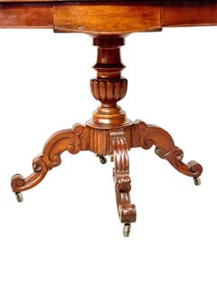 19th Century Center Table or Gueridon with White Marble Top